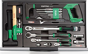 Tủ đồ nghề 2 tầng 10 ngăn Toptul 333 chi tiết GCAZ0020 GCAJ0022