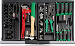 Tủ đồ nghề 2 tầng 10 ngăn Toptul 333 chi tiết GCAZ0020 GCAJ0022