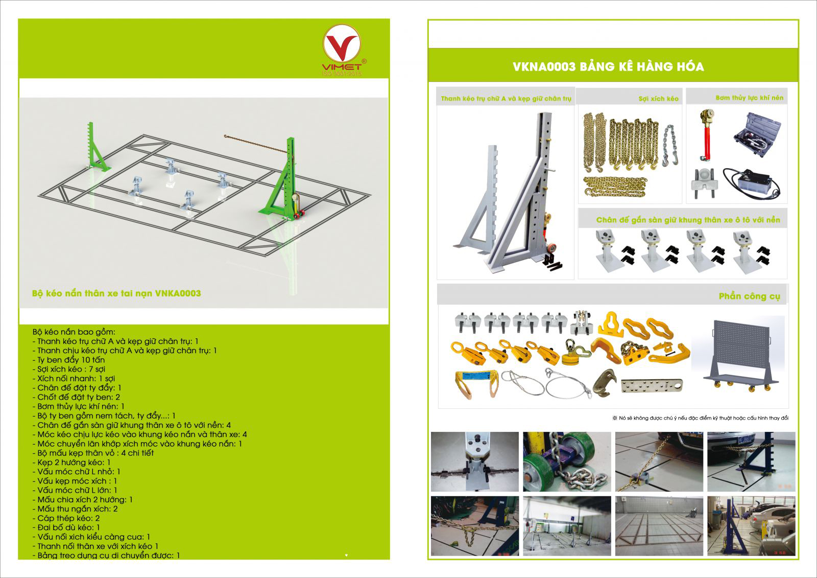 Bộ kéo nắn thân xe tai nạn VIMET VKNA0002
